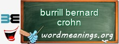 WordMeaning blackboard for burrill bernard crohn